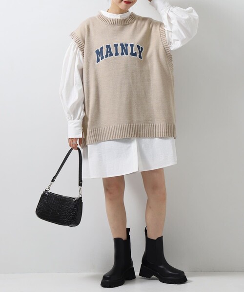 PUBLUX（パブリュクス）の「PUBLUX/パブリュクス 厚底チェルシーブーツ　トラックソールサイドゴアブーツ◇（ブーツ・レディース・ブラック/アイボリー・23cm/23.5cm/24cm/24.5cm）」の13枚目の写真