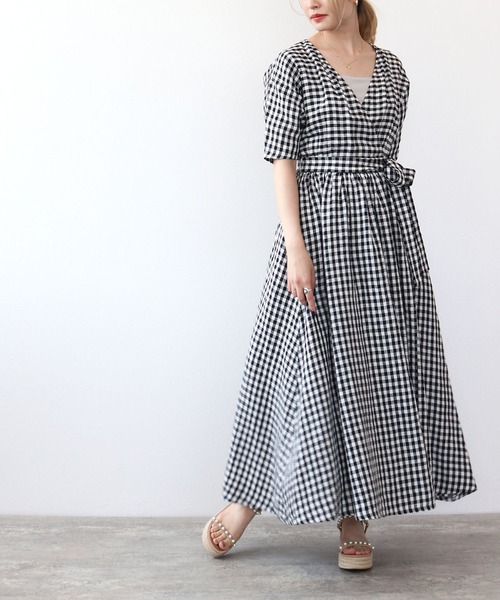 Tsuru By Mariko Oikawa Medora ギンガムチェックフレアワンピース ワンピース Tsuru By Mariko Oikawa ツルバイマリコオイカワ のファッション通販 Zozotown