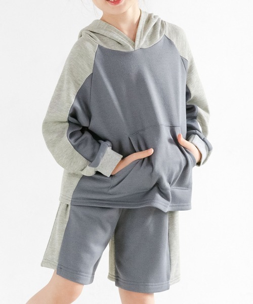 Bee des Bee（ビーデスビー）の「セットアップパーカー（パーカー・キッズ・ブルーグレー/グレー/ブラック・140cm/150cm/100cm/120cm/110cm/130cm）」の3枚目の写真