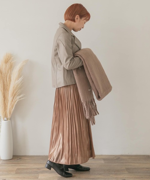 ITEMS URBANRESEARCH(アイテムズ アーバンリサーチ)の「ラムレザーダブルライダースジャケット(ライダースジャケット・レディース・ブラック/モカ・SMALL/MEDIUM)」の19枚目の写真