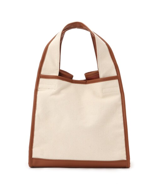 SHOO・LA・RUE（シューラルー）の「◆キャンバスパイピング台形トート（トートバッグ・レディース・グレー/ナチュラル/ブラウン系8/ライトグリーン・00）」の10枚目の写真
