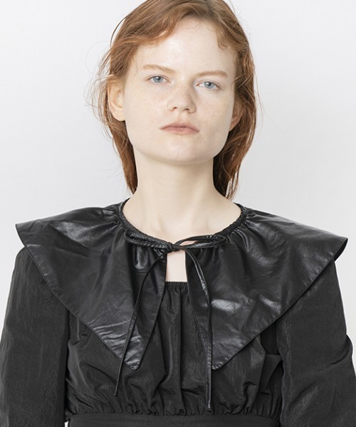 Casselini（キャセリーニ）の「Casselini(キャセリーニ)ギャザーつけ襟（付け襟・レディース・ベージュ/グレー/ブラック/アイボリー・FREE）」の17枚目の写真