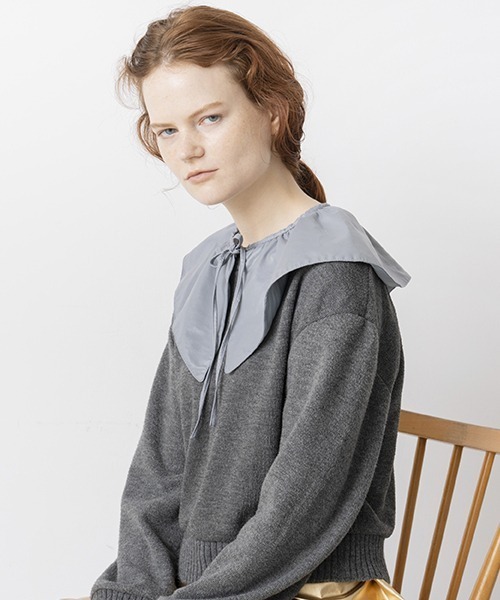 Casselini（キャセリーニ）の「Casselini(キャセリーニ)ギャザーつけ襟（付け襟・レディース・ベージュ/グレー/ブラック/アイボリー・FREE）」の18枚目の写真