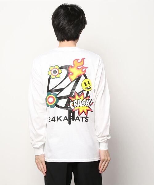 24karats（トゥウェンティーフォーカラッツ）の「Cartoon Logo Tee LS（Tシャツ/カットソー・メンズ・ブラック/ホワイト/ベージュ・MEDIUM/SMALL）」の15枚目の写真