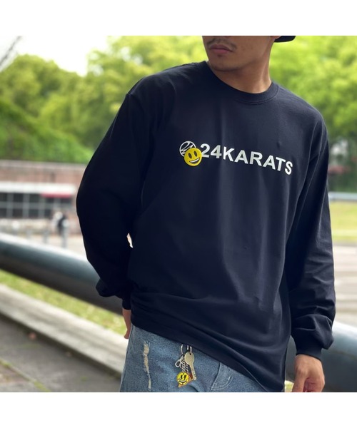 24karats（トゥウェンティーフォーカラッツ）の「Cartoon Logo Tee LS（Tシャツ/カットソー・メンズ・ブラック/ホワイト/ベージュ・MEDIUM/SMALL）」の19枚目の写真