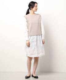 earth music&ecology | レイヤード風ニットワンピース ＊(ワンピース)