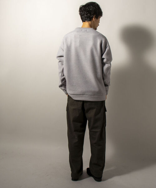 GLOSTER(グロスター)の「【GLOSTER/グロスター】起毛リブニットソー クルーネックプルオーバー(Tシャツ/カットソー・メンズ・ブラック/ダークブラウン/グレー・MEDIUM/LARGE)」の20枚目の写真
