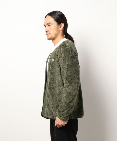 TAKA-Q（タカキュー）の「【WEB限定販売】快適 セットアップ ボアフリース カーディガン（セットアップアイテムございます）（カーディガン/ボレロ・メンズ・カーキ/ネイビー/グレー/ベージュ・X-LARGE/LARGE/MEDIUM）」の5枚目の写真