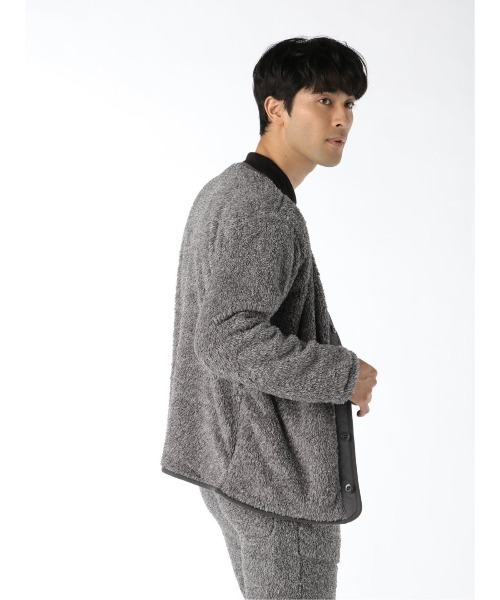 TAKA-Q（タカキュー）の「【WEB限定販売】快適 セットアップ ボアフリース カーディガン（セットアップアイテムございます）（カーディガン/ボレロ・メンズ・カーキ/ネイビー/グレー/ベージュ・X-LARGE/LARGE/MEDIUM）」の8枚目の写真