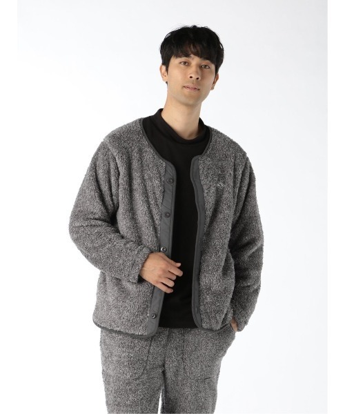 TAKA-Q（タカキュー）の「【WEB限定販売】快適 セットアップ ボアフリース カーディガン（セットアップアイテムございます）（カーディガン/ボレロ・メンズ・カーキ/ネイビー/グレー/ベージュ・X-LARGE/LARGE/MEDIUM）」の9枚目の写真