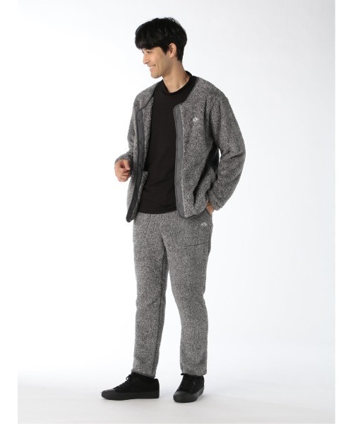 TAKA-Q（タカキュー）の「【WEB限定販売】快適 セットアップ ボアフリース カーディガン（セットアップアイテムございます）（カーディガン/ボレロ・メンズ・カーキ/ネイビー/グレー/ベージュ・X-LARGE/LARGE/MEDIUM）」の10枚目の写真