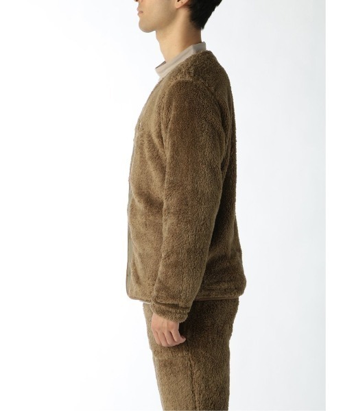 TAKA-Q（タカキュー）の「【WEB限定販売】快適 セットアップ ボアフリース カーディガン（セットアップアイテムございます）（カーディガン/ボレロ・メンズ・カーキ/ネイビー/グレー/ベージュ・X-LARGE/LARGE/MEDIUM）」の16枚目の写真