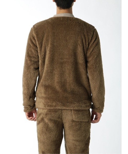 TAKA-Q（タカキュー）の「【WEB限定販売】快適 セットアップ ボアフリース カーディガン（セットアップアイテムございます）（カーディガン/ボレロ・メンズ・カーキ/ネイビー/グレー/ベージュ・X-LARGE/LARGE/MEDIUM）」の17枚目の写真