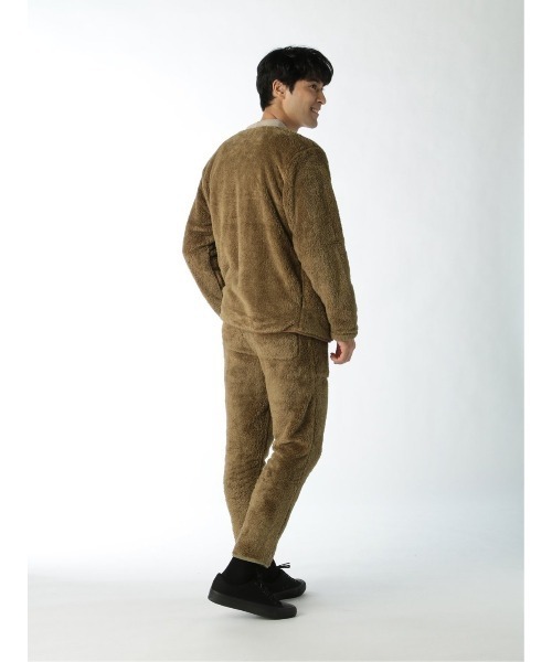 TAKA-Q（タカキュー）の「【WEB限定販売】快適 セットアップ ボアフリース カーディガン（セットアップアイテムございます）（カーディガン/ボレロ・メンズ・カーキ/ネイビー/グレー/ベージュ・X-LARGE/LARGE/MEDIUM）」の19枚目の写真