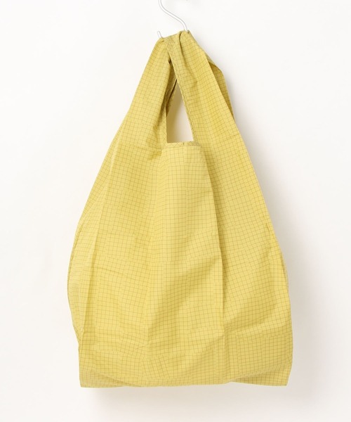 392 plusm(サンキューニプリュスエム)の「Square Bag BIG - check - 731715(エコバッグ/サブバッグ・レディース・ベージュ/オフホワイト/イエロー/グリーン・ONE SIZE)」の13枚目の写真