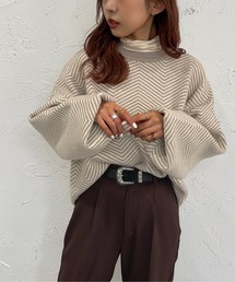 ヘリンボーン柄ニット【ZOZOTOWN限定アイテム】