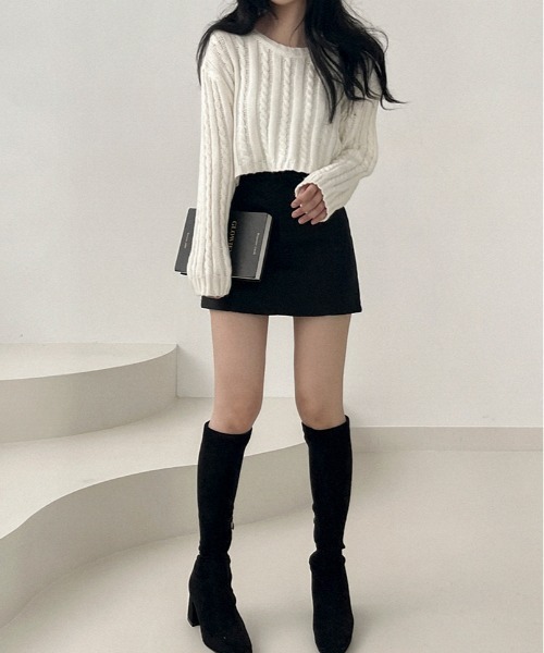 BEIDELLI（ベイデリー）の「[BELLIDE MADE] アンバランスボタンミニスカート（スカート・レディース・ブラック/ブラウン・SMALL/MEDIUM）」の4枚目の写真