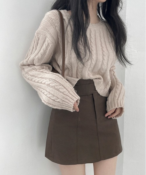 BEIDELLI（ベイデリー）の「[BELLIDE MADE] アンバランスボタンミニスカート（スカート・レディース・ブラック/ブラウン・SMALL/MEDIUM）」の13枚目の写真