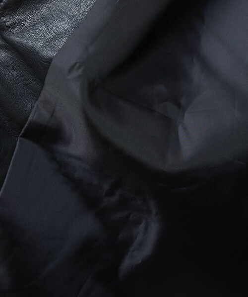 FREAK'S STORE(フリークスストア)の「▽【WEB限定】フェイクレザースタンドカラーブルゾン(ブルゾン・レディース・ブラック/ダークブラウン・フリ-)」の10枚目の写真