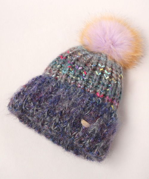 CA4LA(カシラ)の「GRADATION(ニットキャップ/ビーニー・レディース・ネイビー/ベージュ/イエロー・ONESIZE)」の9枚目の写真