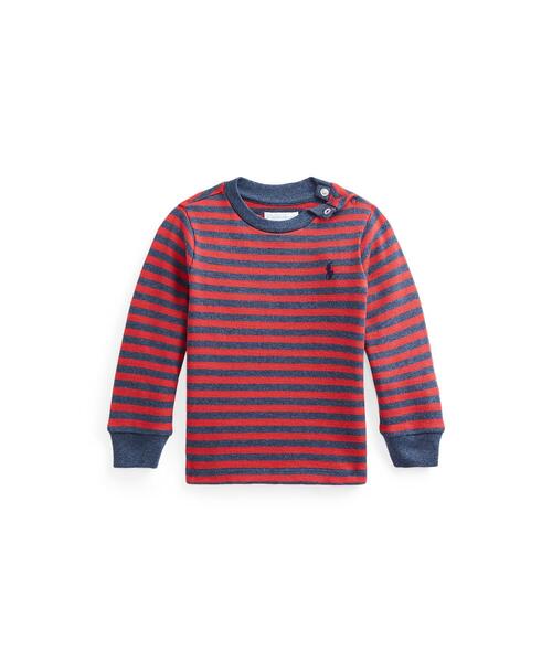 ワッフルニット コットン ロングスリーブ Tシャツ