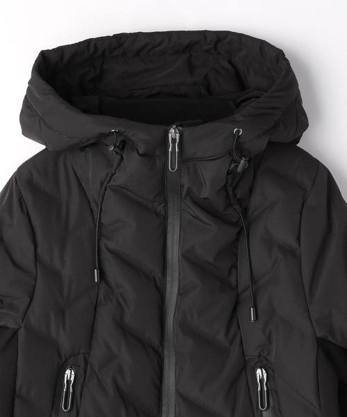 NICOLE white（ニコルホワイト）の「異素材使いショートダウンジャケット（ダウンジャケット/コート・レディース・ライトグレー/ブラック/カーキ・MEDIUM/LARGE）」の11枚目の写真