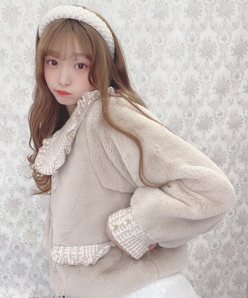 Swankiss（スワンキス）の「TS tweed fur C/T（その他アウター・レディース・ピンク/ブラック/ベージュ・FREE）」の12枚目の写真