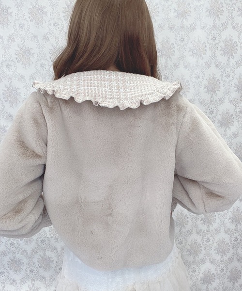 Swankiss（スワンキス）の「TS tweed fur C/T（その他アウター・レディース・ピンク/ブラック/ベージュ・FREE）」の6枚目の写真