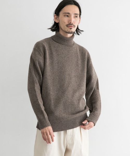 URBAN RESEARCH（アーバンリサーチ）の「ヤクウールタートルネックニット（ニット/セーター・メンズ・ネイビー/ホワイト系その他/グレー系その他/グリーン系その他・MEDIUM/LARGE）」の21枚目の写真