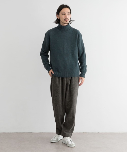 URBAN RESEARCH（アーバンリサーチ）の「ヤクウールタートルネックニット（ニット/セーター・メンズ・ネイビー/ホワイト系その他/グレー系その他/グリーン系その他・MEDIUM/LARGE）」の14枚目の写真