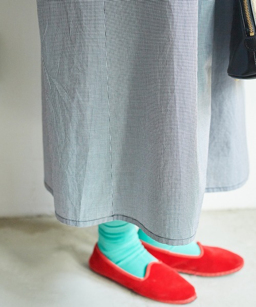 bulle de savon(ビュルデサボン)の「●gingham triangle ワンピース(ワンピース・レディース・ブラック/ブルー・FREE)」の9枚目の写真