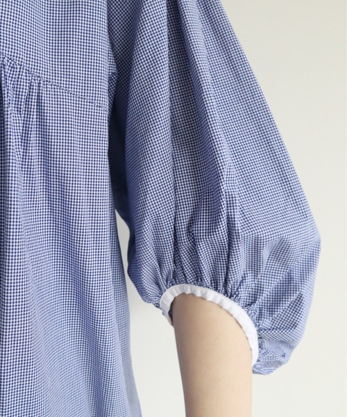bulle de savon(ビュルデサボン)の「●gingham triangle ワンピース(ワンピース・レディース・ブラック/ブルー・FREE)」の21枚目の写真
