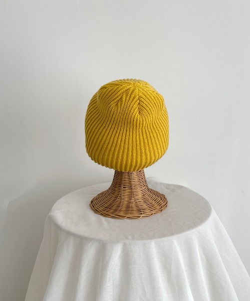 CANAL JEAN（キャナルジーン）の「El mar(エルマール) カラーリブニットcap（ニットキャップ/ビーニー・レディース・ブラック/イエロー/オレンジ/グリーン/レッド系その他・ONE SIZE）」の6枚目の写真