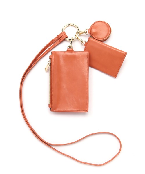 N.（N. Natural Beauty Basic）（エヌエヌナチュラルビューティーベーシック）の「【追加生産】多機能スマホショルダーバッグ（トートバッグ・レディース・ブラック/オレンジ・ﾌﾘ-）」の22枚目の写真