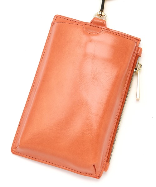 N.（N. Natural Beauty Basic）（エヌエヌナチュラルビューティーベーシック）の「【追加生産】多機能スマホショルダーバッグ（トートバッグ・レディース・ブラック/オレンジ・ﾌﾘ-）」の21枚目の写真