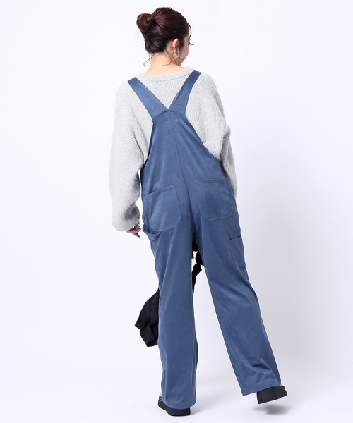 JOINT WORKS(ジョイントワークス)の「J-フェイクスエードサロペット(サロペット/オーバーオール・レディース・ブルー/チャコールグレー・FREE)」の4枚目の写真
