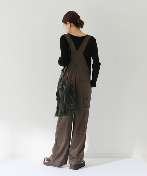 JOINT WORKS(ジョイントワークス)の「J-フェイクスエードサロペット(サロペット/オーバーオール・レディース・ブルー/チャコールグレー・FREE)」の9枚目の写真