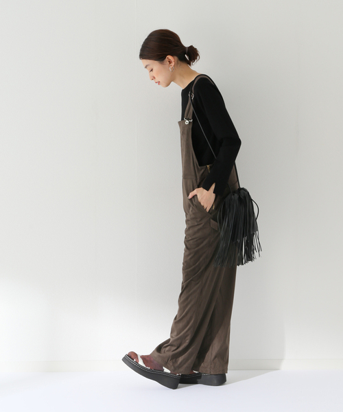 JOINT WORKS(ジョイントワークス)の「J-フェイクスエードサロペット(サロペット/オーバーオール・レディース・ブルー/チャコールグレー・FREE)」の10枚目の写真