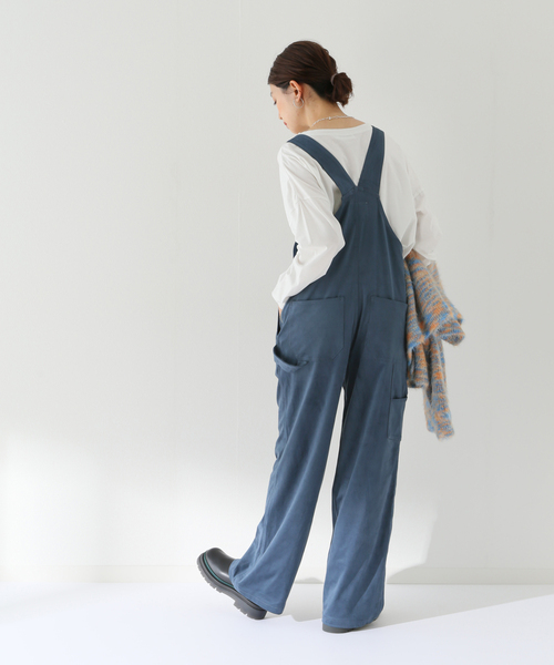 JOINT WORKS(ジョイントワークス)の「J-フェイクスエードサロペット(サロペット/オーバーオール・レディース・ブルー/チャコールグレー・FREE)」の14枚目の写真