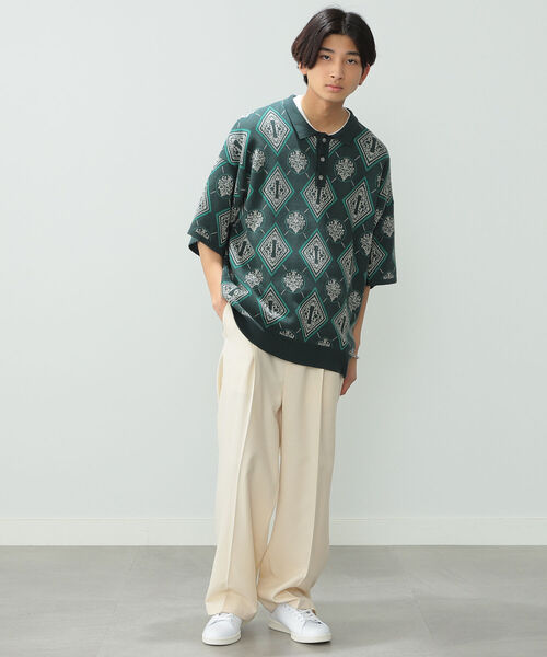 BeAMS DOT（ビームスドット）の「【WEB限定】BeAMS DOT / ワイド イージーパンツ 22SS（その他パンツ・メンズ・ベージュ/ブルー系その他・SMALL/MEDIUM/LARGE）」の5枚目の写真