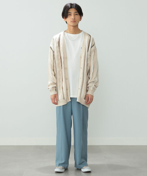 BeAMS DOT（ビームスドット）の「【WEB限定】BeAMS DOT / ワイド イージーパンツ 22SS（その他パンツ・メンズ・ベージュ/ブルー系その他・SMALL/MEDIUM/LARGE）」の12枚目の写真