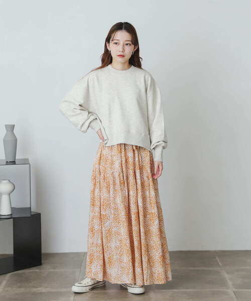 SENSE OF PLACE by URBAN RESEARCH（センスオブプレイスバイアーバンリサーチ）の「ルーズショートスウェットシャツ（スウェット・レディース・オフホワイト/ネイビー/ライトベージュ・ONE）」の15枚目の写真