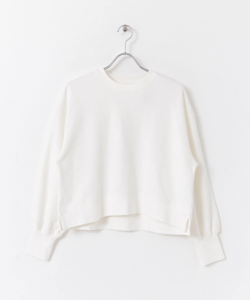 SENSE OF PLACE by URBAN RESEARCH（センスオブプレイスバイアーバンリサーチ）の「ルーズショートスウェットシャツ（スウェット・レディース・オフホワイト/ネイビー/ライトベージュ・ONE）」の13枚目の写真