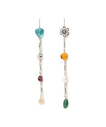 Ray BEAMS / デッドストック ガラス パール ピアス