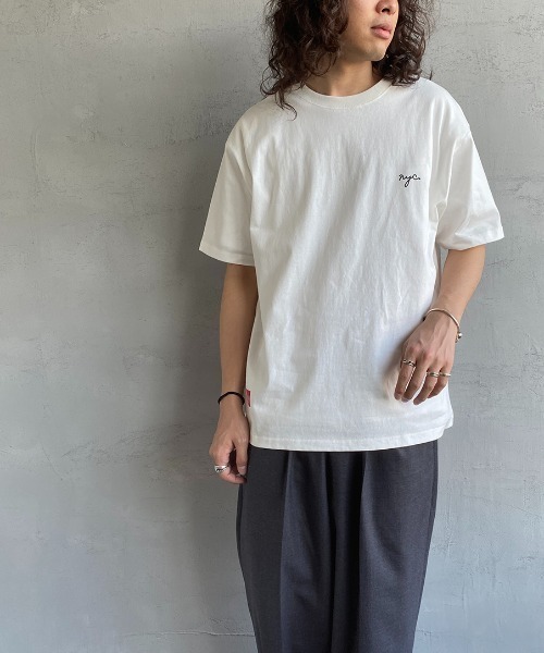 Manhattan Portage（マンハッタンポーテージ）の「[MANHATTAN PORTAGE/マンハッタンポーテージ] 別注 手書き風ロゴバックプリントTシャツ（Tシャツ/カットソー・レディース・ホワイト/ネイビー/グレー・S/M/L/XL）」の13枚目の写真