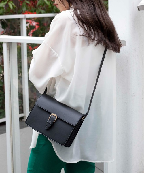 WEGO（ウィゴー）の「WEGO/ベルトフラップショルダー（ショルダーバッグ・レディース・オフホワイト/ブラック・FREE）」の20枚目の写真