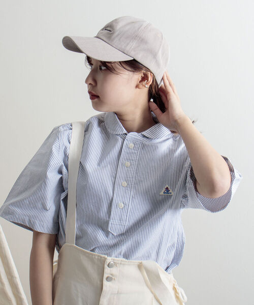 GEVACO（ゲバコ）の「【GEVACO/ゲバコ】丸えりOX 半袖プルオーバーシャツ（シャツ/ブラウス・メンズ・ホワイト/ホワイト系その他/サックスブルー・SMALL/MEDIUM/LARGE）」の2枚目の写真
