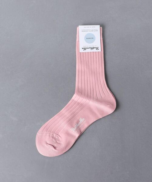 Pantherella（パンセレラ）の「＜PANTHERELLA（パンセレラ）＞CO/NY リブ ソックス（ソックス/靴下・レディース・ホワイト/ダークブラウン/ベージュ/ライム/ライトピンク・FREE）」の5枚目の写真