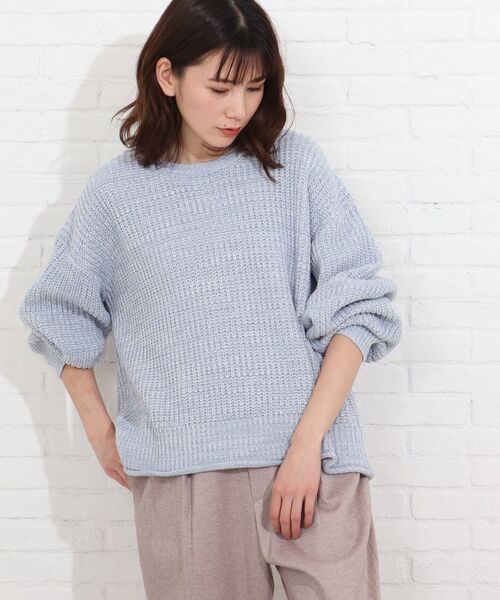 SHOO・LA・RUE（シューラルー）の「◆メランジ見えMIXニットプルオーバー（ニット/セーター・レディース・ホワイト系その他4/ブルー系3/グリーン系その他5・00）」の3枚目の写真