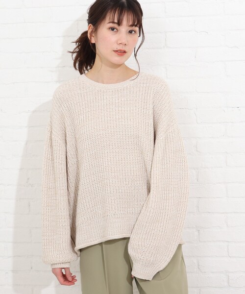 SHOO・LA・RUE（シューラルー）の「◆メランジ見えMIXニットプルオーバー（ニット/セーター・レディース・ホワイト系その他4/ブルー系3/グリーン系その他5・00）」の2枚目の写真